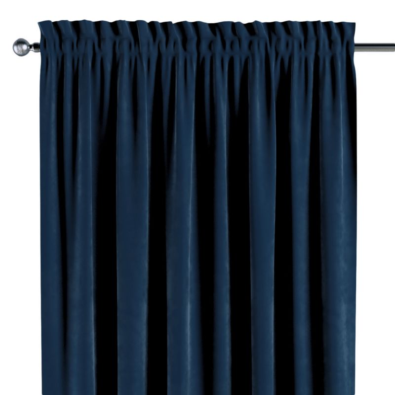 Zasłona na kanale z grzywką Dekoria 130x245 cm Velvet granat 1 szt.