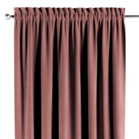 Zasłona na kanale z grzywką Dekoria 130x245 cm Velvet koralowy róż 1 szt.