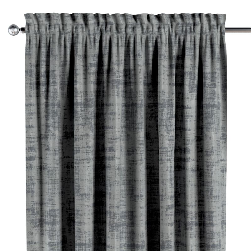 Zasłona na kanale z grzywką Dekoria 130x245 cm Velvet szary beton 1 szt.