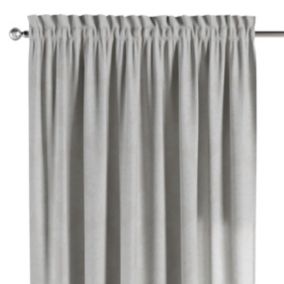 Zasłona na kanale z grzywką Dekoria 130x260 cm Damasco liście akantu na jasno-popielatym tle 1 szt.