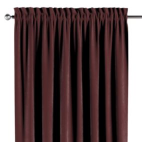 Zasłona na kanale z grzywką Dekoria 130x260 cm Velvet bordowy 1 szt.