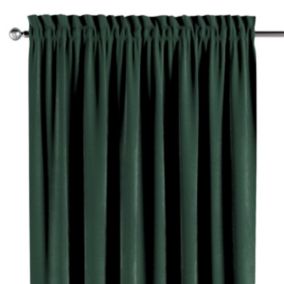 Zasłona na kanale z grzywką Dekoria 130x260 cm Velvet ciemny zielony 1 szt.