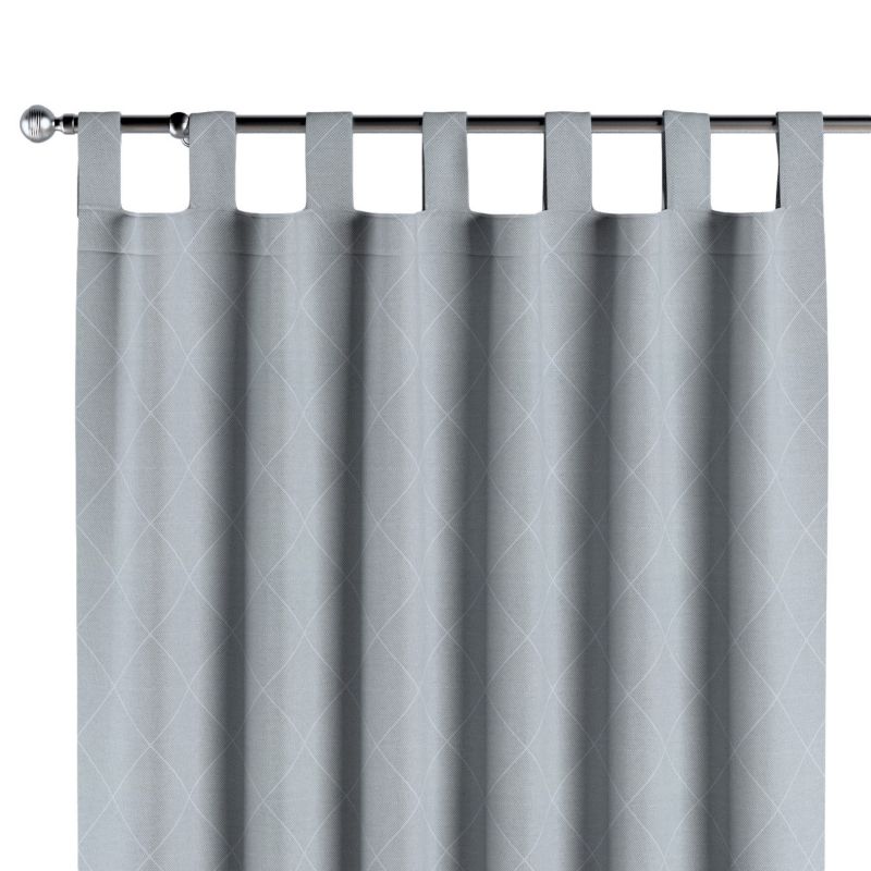 Zasłona na szelkach 1 szt. 130 x 260 cm Dekoria szaro-srebrne romby 1 szt.