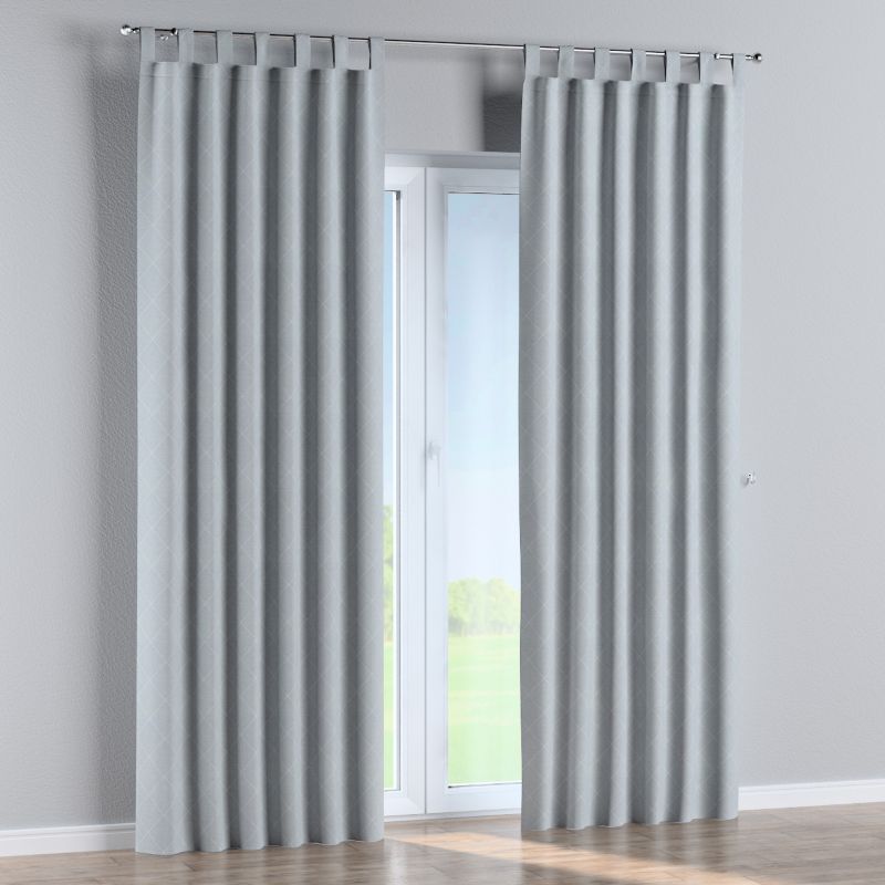 Zasłona na szelkach 1 szt. 130 x 260 cm Dekoria szaro-srebrne romby 1 szt.