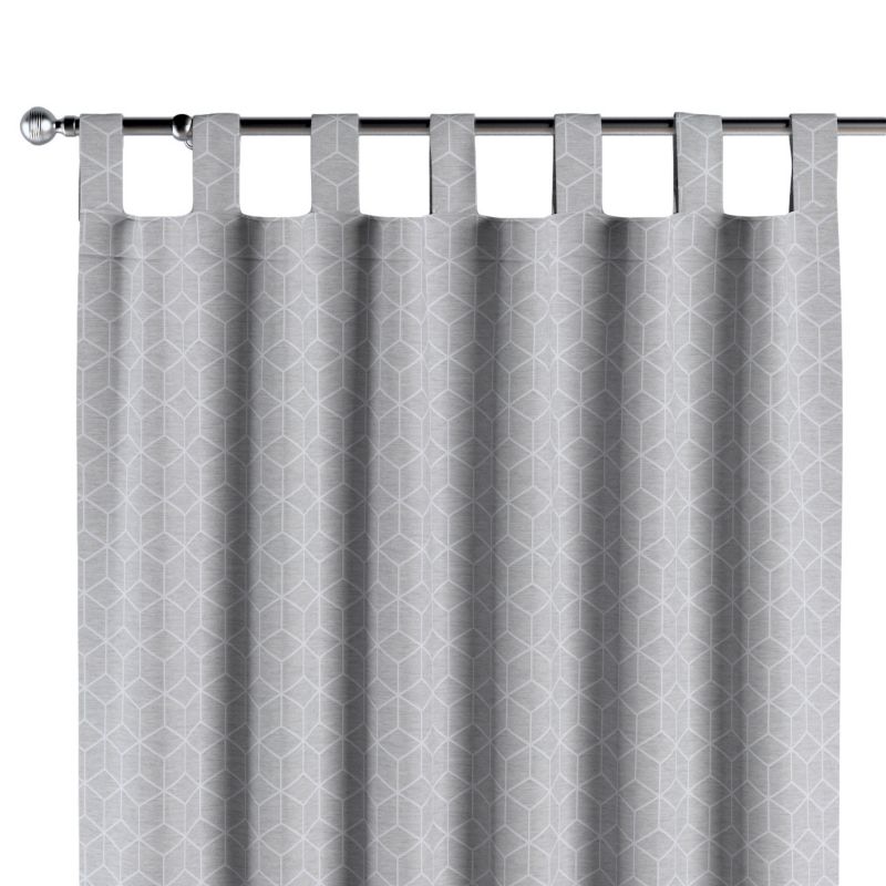 Zasłona na szelkach 1 szt. 130 x 260 cm Dekoria wzór sześcianów na szarym tle 1 szt.