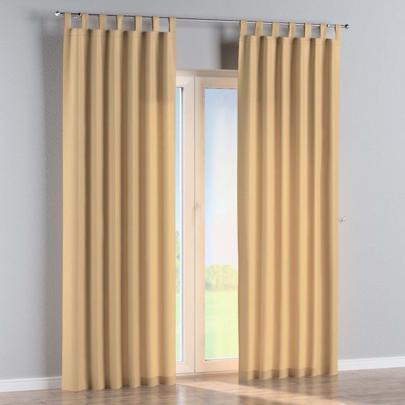Zasłona na szelkach 1 szt. 130 x 260 cm Dekoria złoty z połyskiem  1 szt.