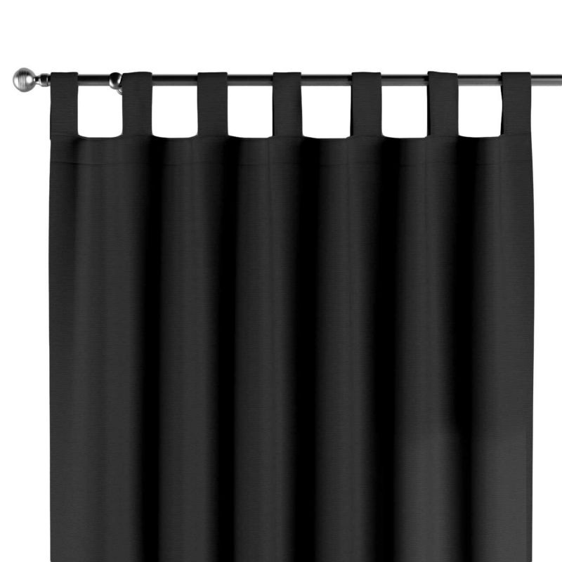 Zasłona na szelkach Dekoria 130x245 cm Cotton Panama Shadow grey grafitowy 1 szt.