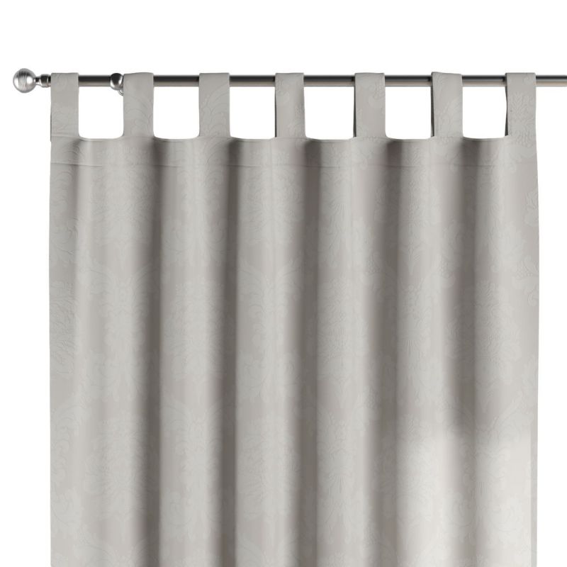Zasłona na szelkach Dekoria 130x245 cm Damasco liście akantu na jasno-popielatym tle 1 szt.