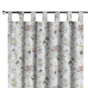 Zasłona na szelkach Dekoria 130x245 cm Gardenia pastelowe kwiaty na białym tle 1 szt.