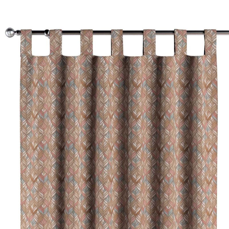 Zasłona na szelkach Dekoria 130x245 cm Gardenia wielokolorowy wzór na brązowym tle 1 szt.