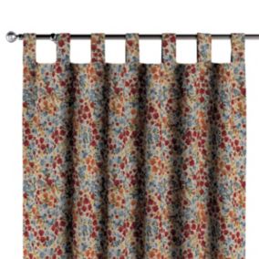 Zasłona na szelkach Dekoria 130x245 cm Intenso Premium kolorowe drobne kwiaty na beżowym tle 1 szt.