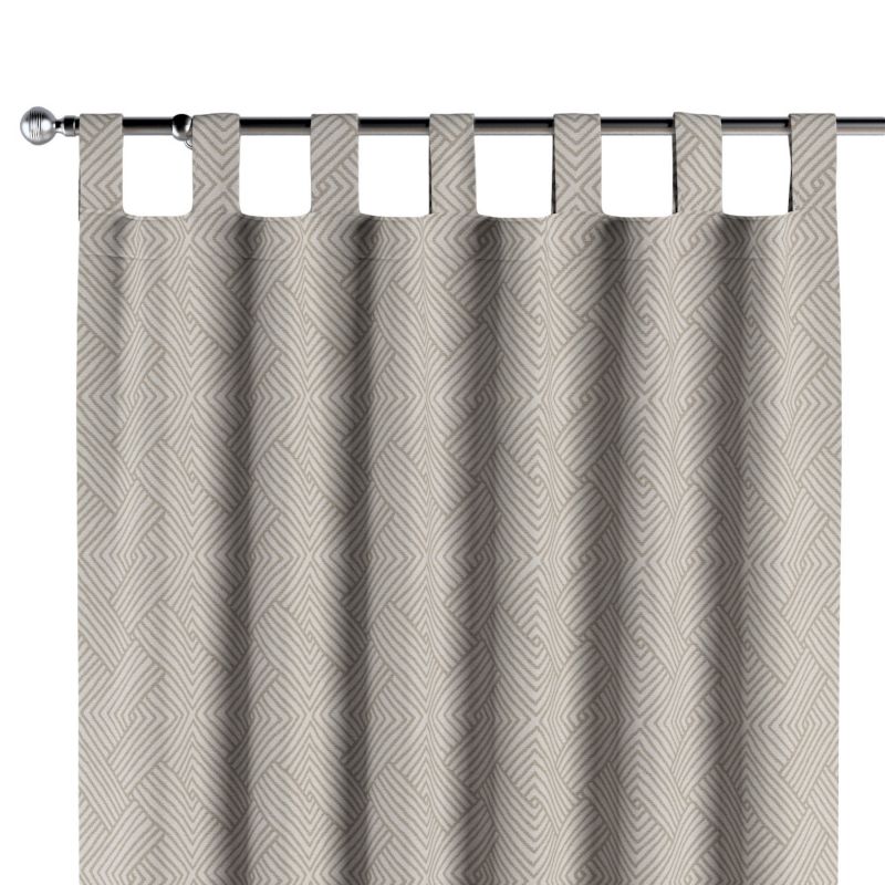 Zasłona na szelkach Dekoria 130x245 cm Sunny beżowo-kremowe geometryczne wzory 1 szt.