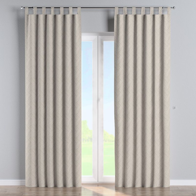 Zasłona na szelkach Dekoria 130x245 cm Sunny beżowo-kremowe geometryczne wzory 1 szt.