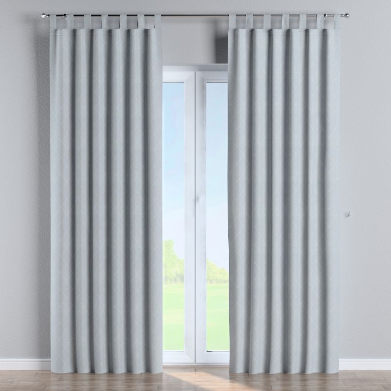 Zasłona na szelkach Dekoria 130x245 cm Sunny szaro-srebrne romby 1 szt.