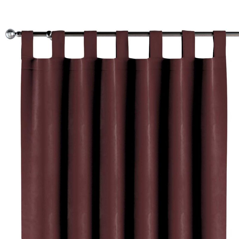 Zasłona na szelkach Dekoria 130x245 cm Velvet bordowy 1 szt.