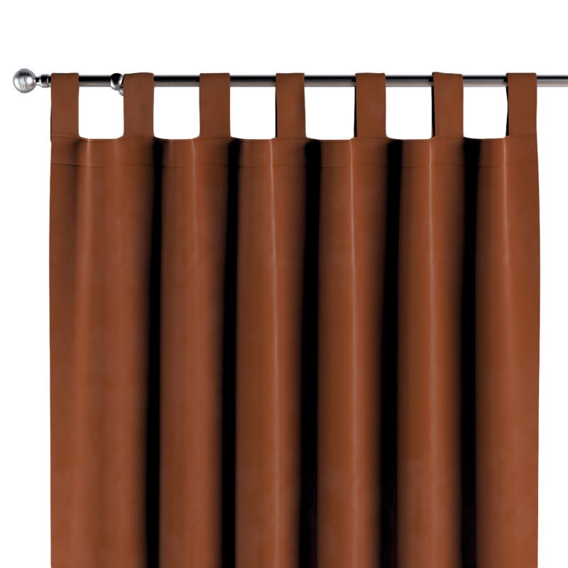 Zasłona na szelkach Dekoria 130x245 cm Velvet karmelowy 1 szt.