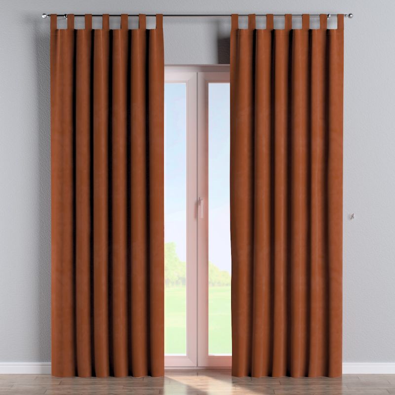 Zasłona na szelkach Dekoria 130x245 cm Velvet karmelowy 1 szt.