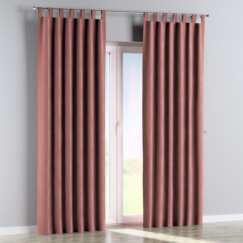 Zasłona na szelkach Dekoria 130x245 cm Velvet koralowy róż 1 szt.