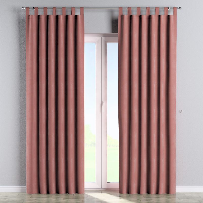 Zasłona na szelkach Dekoria 130x245 cm Velvet koralowy róż 1 szt.