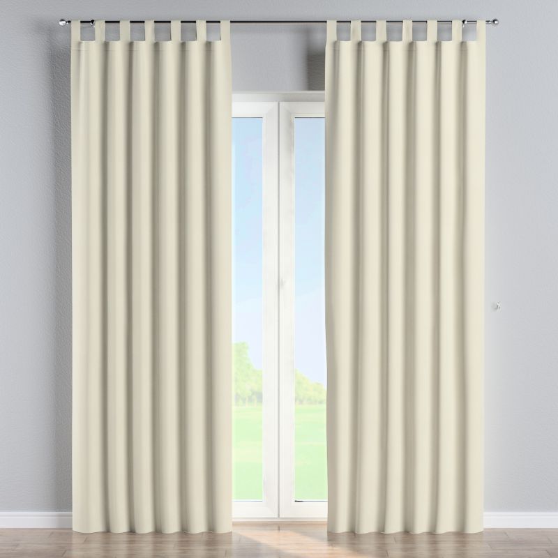 Zasłona na szelkach Dekoria 130x245 cm Velvet śmietankowa biel 1 szt.