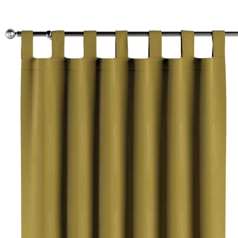 Zasłona na szelkach Dekoria 130x245 cm Velvet oliwkowy zielony 1 szt.