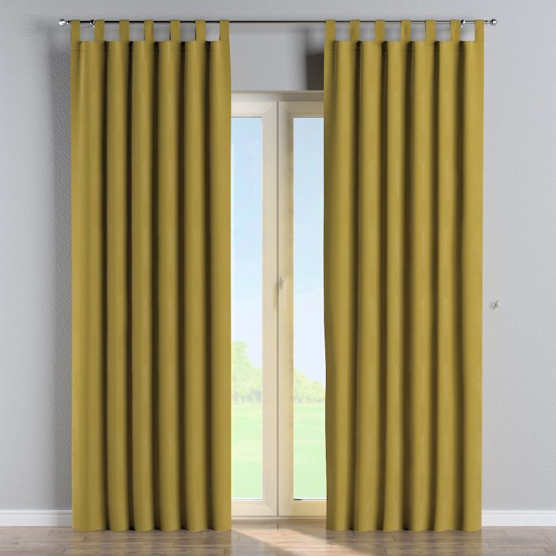 Zasłona na szelkach Dekoria 130x245 cm Velvet oliwkowy zielony 1 szt.