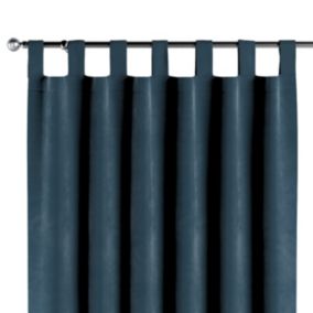 Zasłona na szelkach Dekoria 130x245 cm Velvet pruski błękit 1 szt.