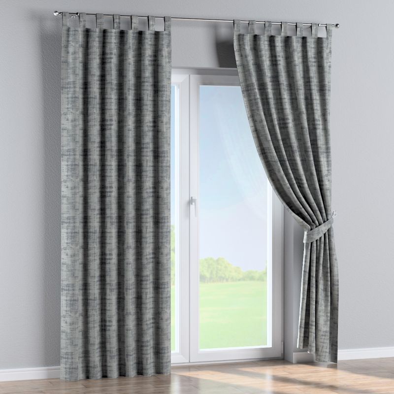 Zasłona na szelkach Dekoria 130x245 cm Velvet szary beton 1 szt.