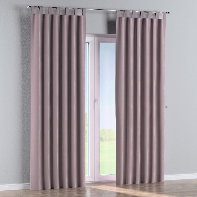 Zasłona na szelkach Dekoria 130x245 cm Velvet zgaszony róż 1 szt.