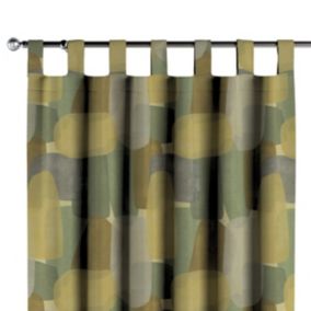 Zasłona na szelkach Dekoria 130x260 cm Aria abstrakcyjny wzór w zielono-brązowej kolorystyce 1 szt.