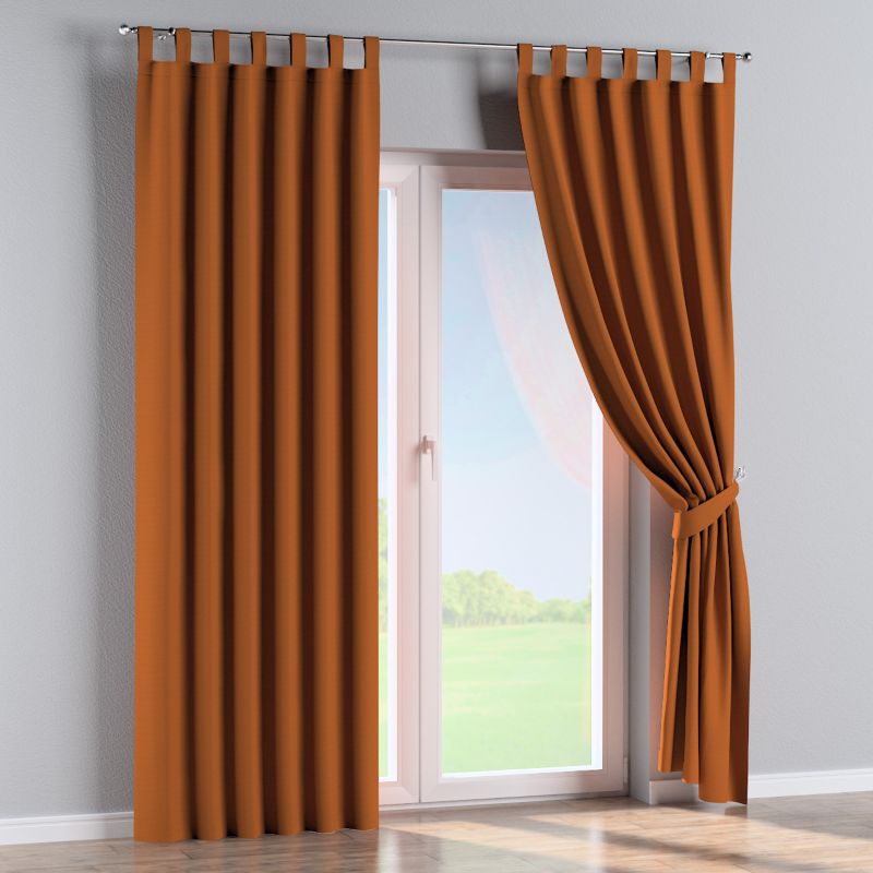 Zasłona na szelkach Dekoria 130x260 cm Cotton Panama rudy 1 szt.