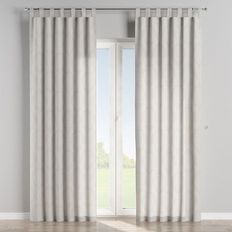 Zasłona na szelkach Dekoria 130x260 cm Damasco liście akantu na jasno-popielatym tle 1 szt.