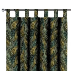 Zasłona na szelkach Dekoria 130x260 cm Intenso Premium zielone liście paproci 1 szt.