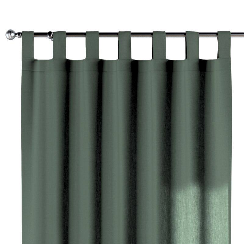 Zasłona na szelkach Dekoria 130x260 cm Linen zgaszony zielony 1 szt.