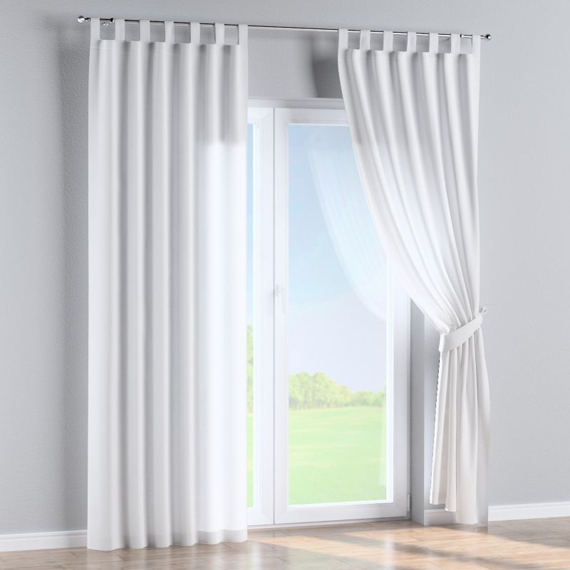 Zasłona na szelkach Dekoria 130x260 cm Loneta biały 1 szt.