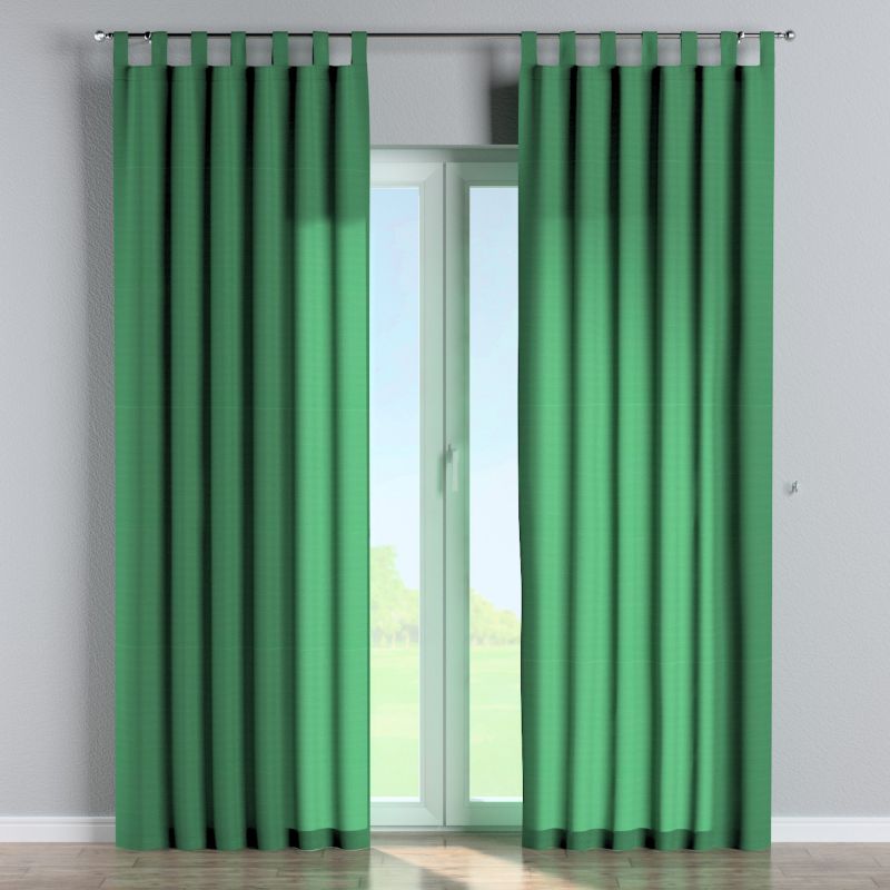 Zasłona na szelkach Dekoria 130x260 cm Loneta butelkowa zieleń 1 szt.