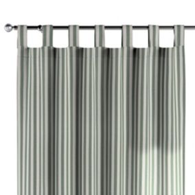 Zasłona na szelkach Dekoria 130x260 cm Quadro 1,5 cm zielono-białe pasy 1 szt.