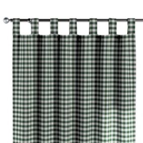 Zasłona na szelkach Dekoria 130x260 cm Quadro 1,5 x 1,5 cm zielono-biała kratka 1 szt.