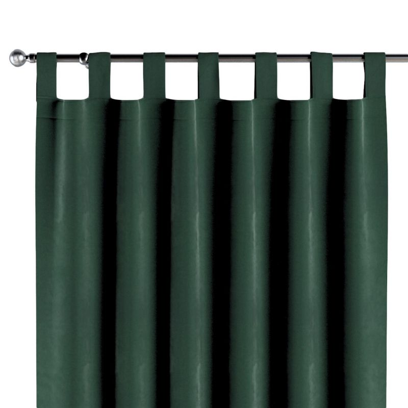 Zasłona na szelkach Dekoria 130x260 cm Velvet ciemny zielony 1 szt.