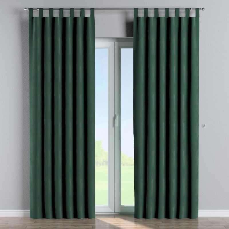 Zasłona na szelkach Dekoria 130x260 cm Velvet ciemny zielony 1 szt.