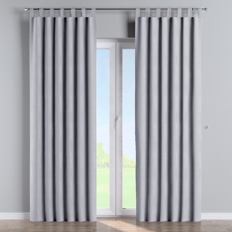Zasłona na szelkach Dekoria 130x260 cm Velvet srebrzysty szary 1 szt.