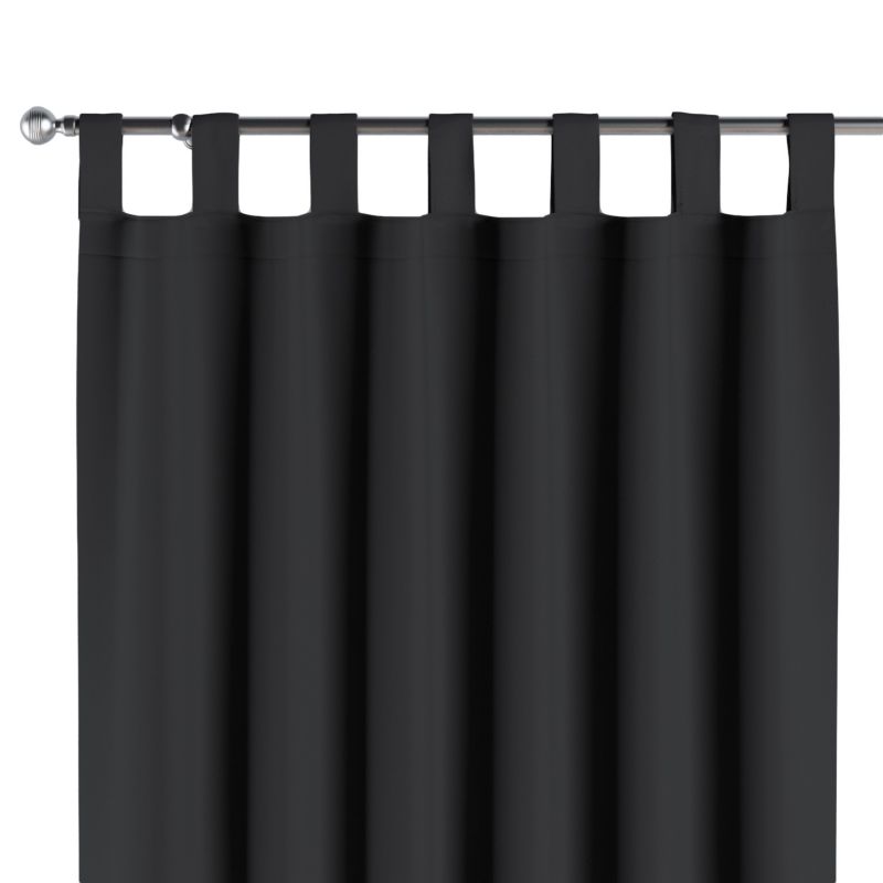 Zasłona na szelkach Dekoria 140x260 cm Blackout - zaciemniające czarny 1 szt.