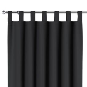 Zasłona na szelkach Dekoria 140x260 cm Blackout - zaciemniające czarny 1 szt.