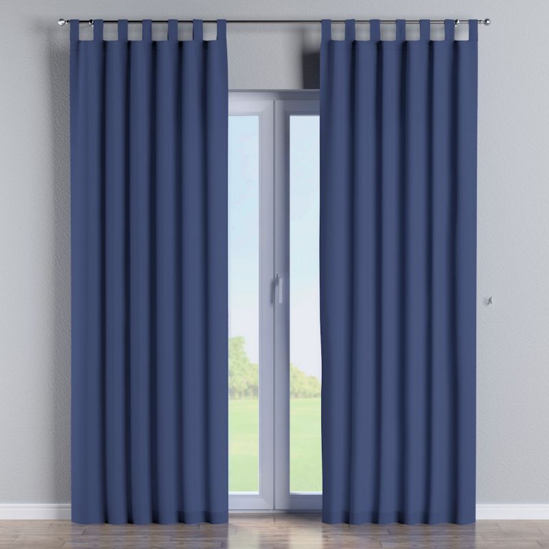 Zasłona na szelkach Dekoria 140x260 cm Crema granatowy 1 szt.
