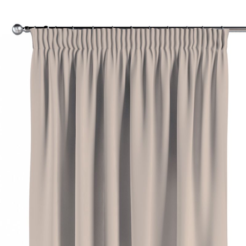 Zasłona na taśmie marszczącej 1 szt. 130 x 245 cm Dekoria jasnobeżowy 1 szt.