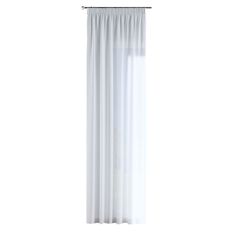 Zasłona na taśmie marszczącej 1 szt. 130 x 245 cm Dekoria prześwitujący biały 1 szt.