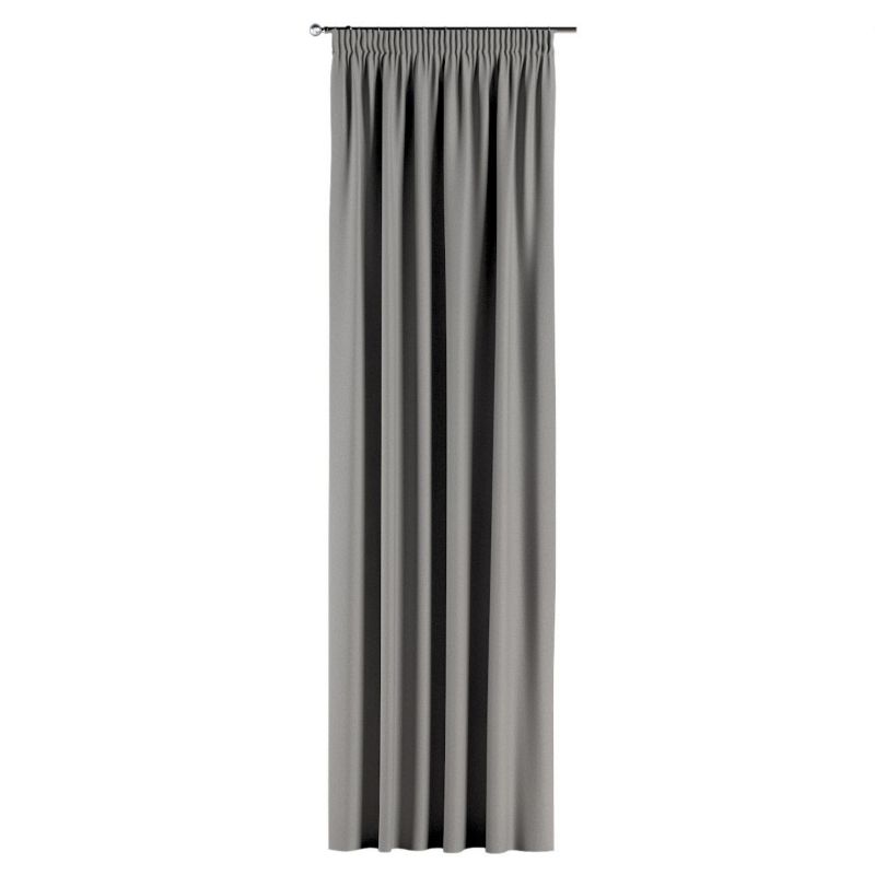 Zasłona na taśmie marszczącej 1 szt. 130 x 245 cm Dekoria szary 1 szt.
