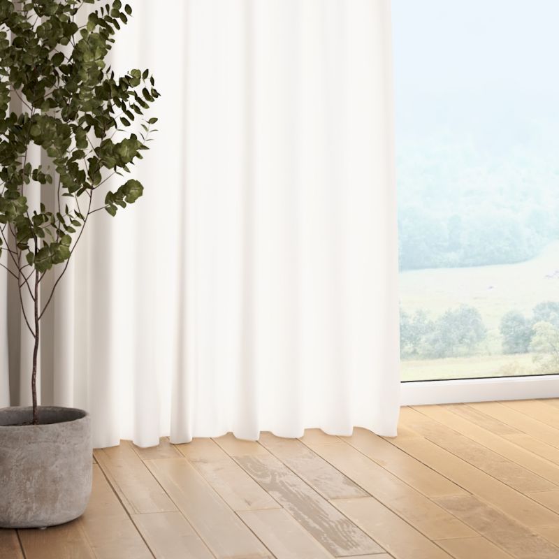 Zasłona na taśmie marszczącej 1 szt. 130 x 260 cm Dekoria biały 1 szt.