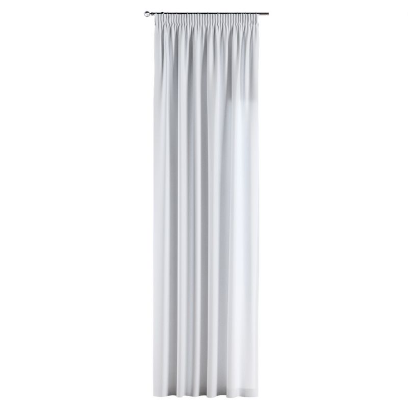 Zasłona na taśmie marszczącej 1 szt. 130 x 260 cm Dekoria biały z połyskiem  1 szt.