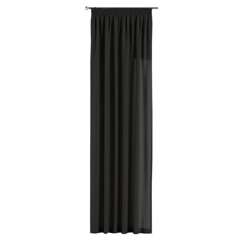 Zasłona na taśmie marszczącej 1 szt. 130 x 260 cm Dekoria czarny 1 szt.